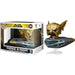 Figurine POP FUNKO Black Adam en Cruiser vue de face avec détails précis et couleurs vives