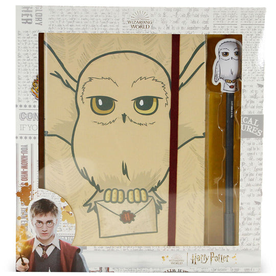 Coffret cadeau Harry Potter Hedwig avec journal à couverture rigide et stylo décoratif