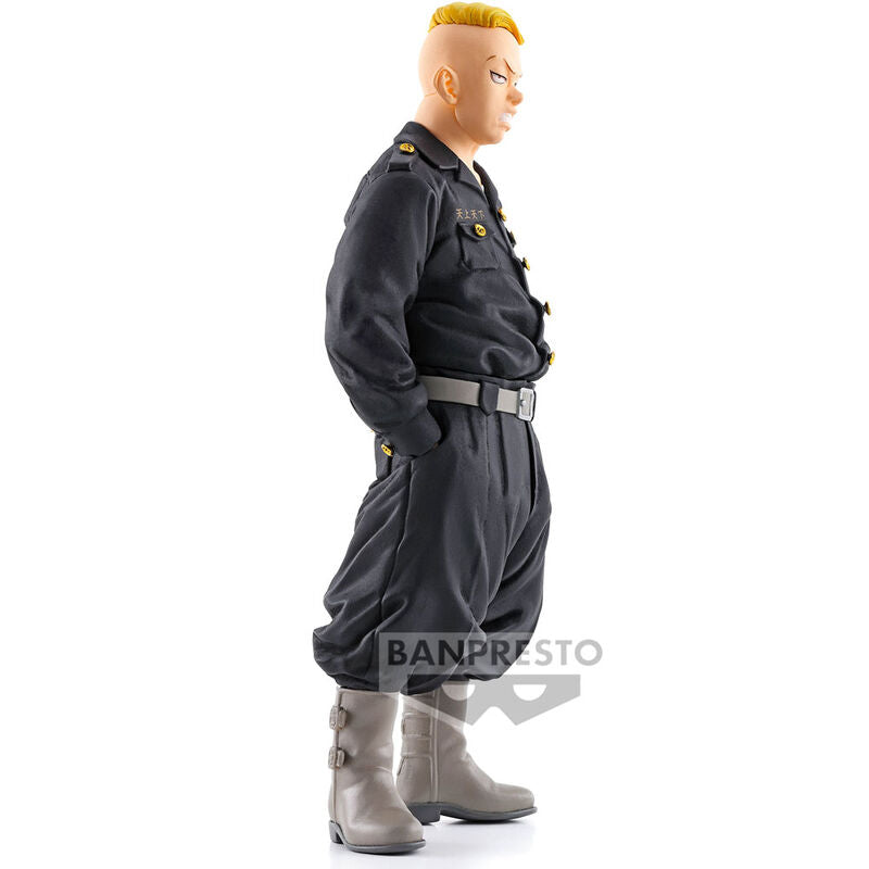 Vue latérale de la figurine Tokyo Revengers Pah-Chin mettant en valeur sa posture dynamique