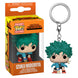 Porte-clés FUNKO Pocket POP Izuku Midoriya en gros plan avec couleurs vives et détails précis