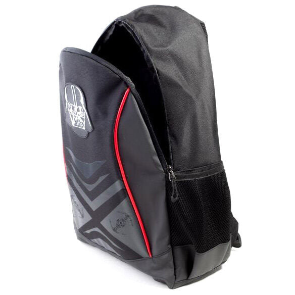 Compartiments ouverts du sac à dos Darth Vader pour organisation intérieure
