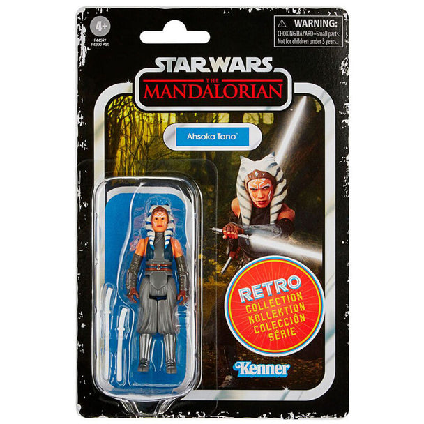 Figurine Ahsoka Tano 9,5cm articulée vue de face avec accessoires de la collection The Mandalorian par HASBRO