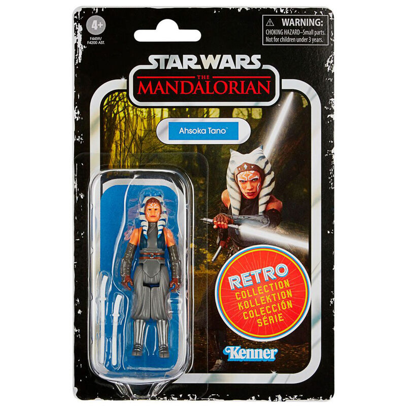 Figurine Ahsoka Tano 9,5cm articulée vue de face avec accessoires de la collection The Mandalorian par HASBRO