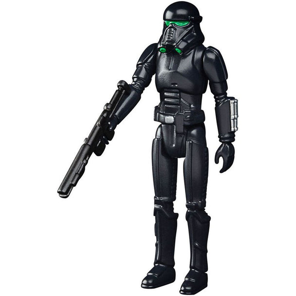 Détail du casque noir brillant de la figurine Imperial Death Trooper Star Wars Mandalorian