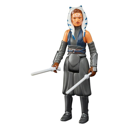 Vue arrière de la figurine Ahsoka Tano 9,5cm The Mandalorian rétro avec accessoires inclus