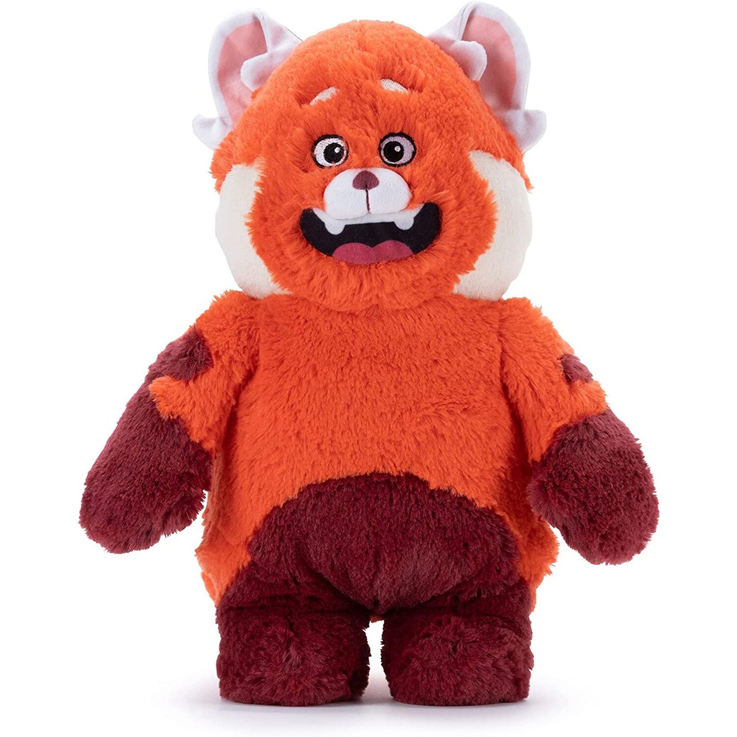 Peluche Turning Red posée sur fond neutre montrant sa taille idéale pour les enfants