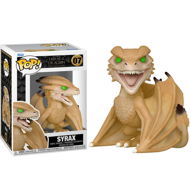 Figurine Funko POP Syrax de 9 cm dans sa boîte cadeau officielle Game of Thrones House of the Dragon