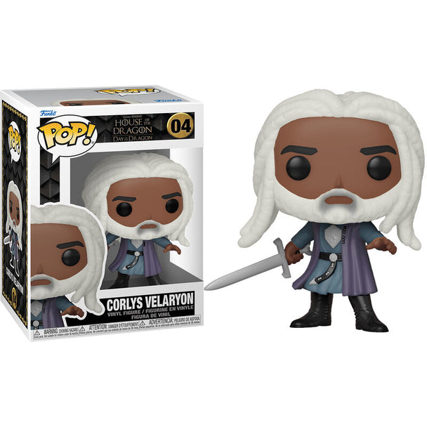 Figurine Funko POP Corlys Velaryon de 9cm avec détails précis dans sa boîte cadeau officielle