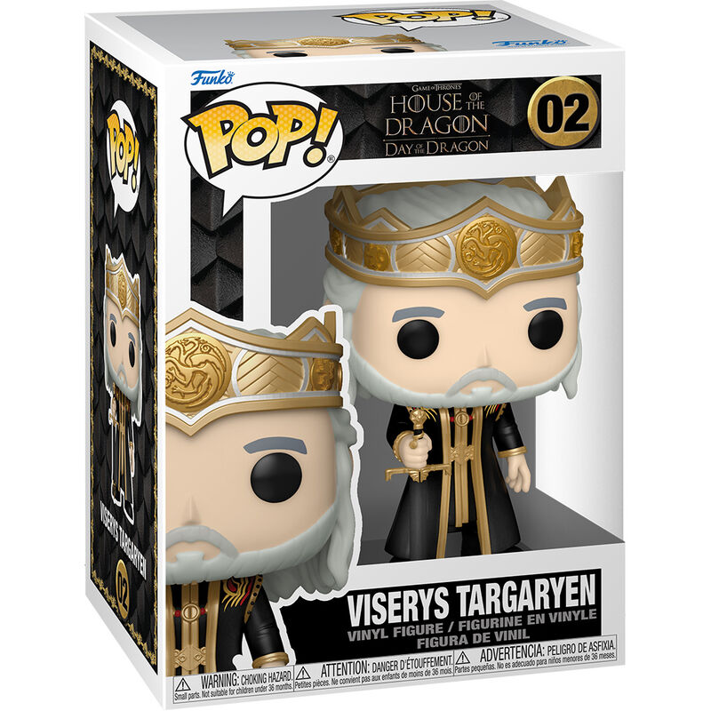 Emballage original Funko POP présentant la figurine Viserys Targaryen pour collectionneurs