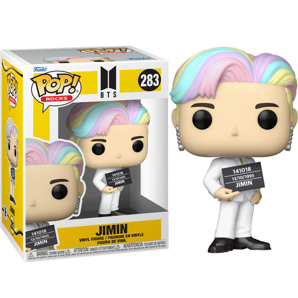 Figurine Funko POP de 9cm représentant Jimin du groupe BTS avec détails précis et couleurs vives