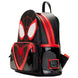 Zoom sur les bandoulières ajustables en cuir vegan du sac à dos Loungefly Spider-Man Miles Morales