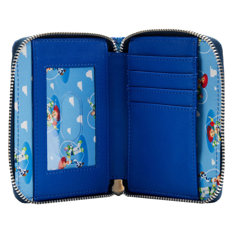 Côté du portefeuille Loungefly Toy Story en cuir vegan avec une finition soignée et design compact