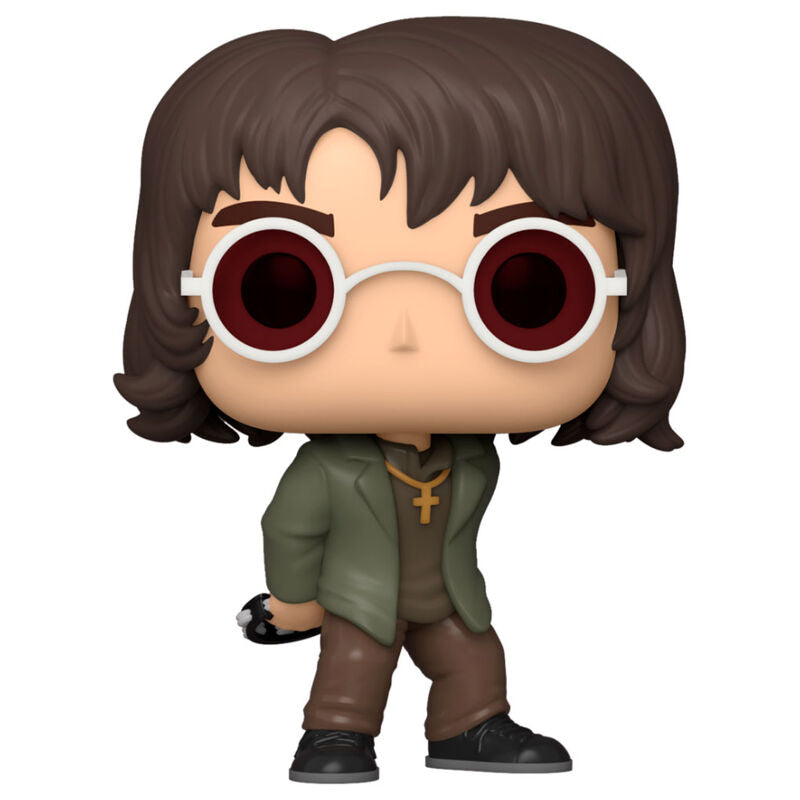 Vue rapprochée de la figurine Funko POP Liam Gallagher avec détails soignés et emballage d'origine