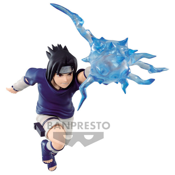 Figurine Sasuke Uchiha de 12 cm en PVC vue de face avec détails précis