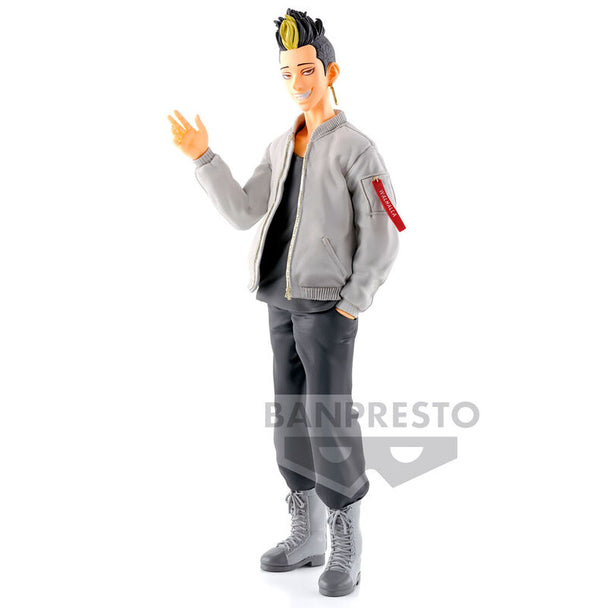Figurine Shuji Hanma Tokyo Revengers vue de face, 19cm en PVC par BANPRESTO