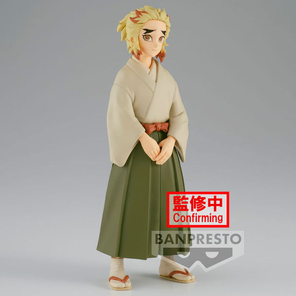 Figurine Senjuro Rengoku 15cm en PVC issue de Demon Slayer Kimetsu no Yaiba Vol.26 vue de face