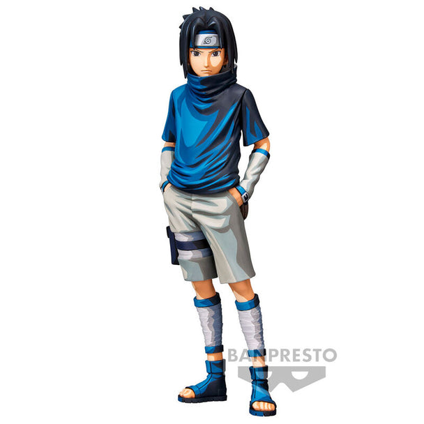 Figurine Sasuke Uchiha de Naruto en PVC, vue de face, 24 cm de hauteur