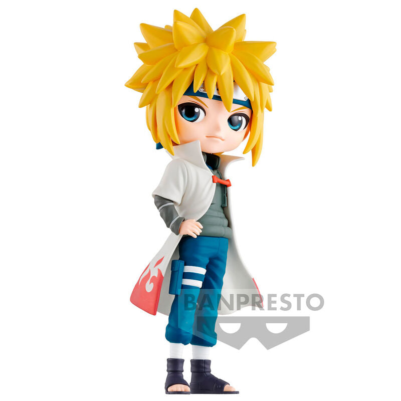 Vue latérale de la figurine Naruto Shippuden Namikaze Minato en PVC de 14 cm par BANPRESTO