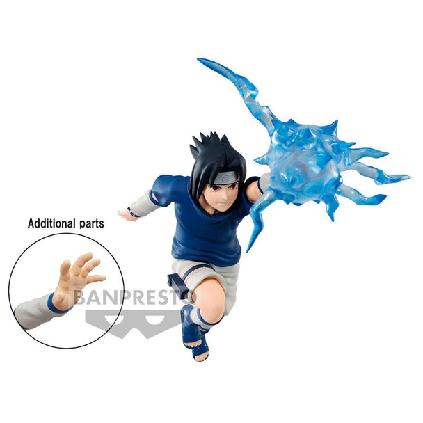 Profil gauche de la figurine Sasuke Uchiha Naruto Effectreme par BANPRESTO