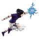 Zoom sur le visage expressif de la figurine Sasuke Uchiha 12 cm