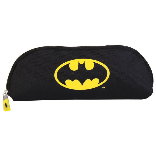 Trousse à crayons Batman DC Comics CERDÁ vue de face avec logo emblématique