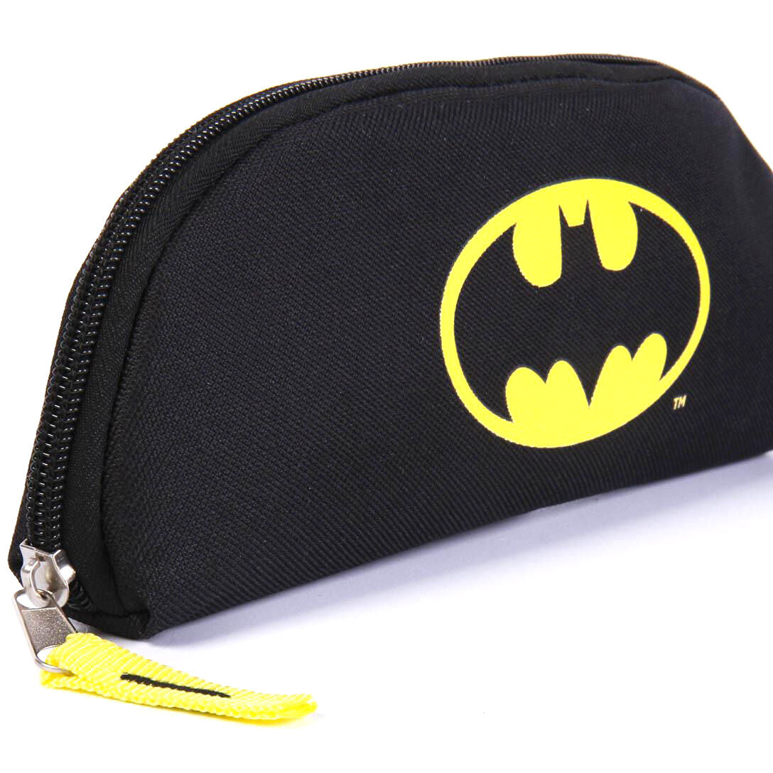 Trousse Batman DC Comics CERDÁ ouverte montrant l'intérieur spacieux pour crayons