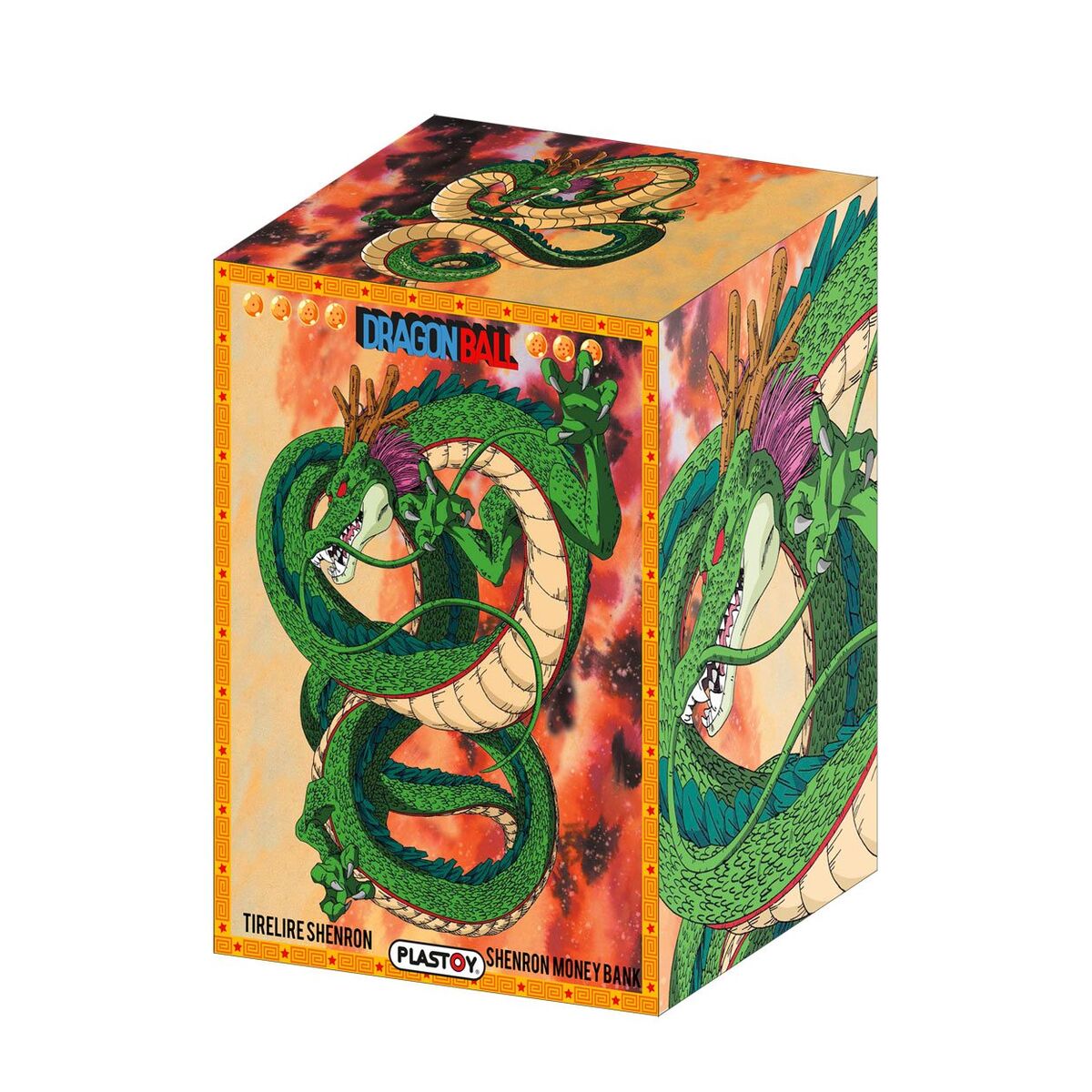 Tirelire Shenron Dragon Ball Chibi 25 cm montrant les détails sculptés et la fente pour pièces