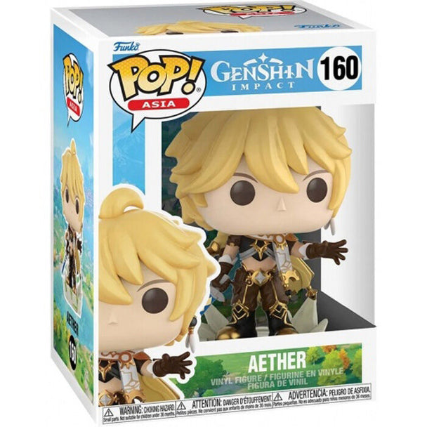 Figurine Funko POP Aether de Genshin Impact en vinyle de 9 cm avec détails précis