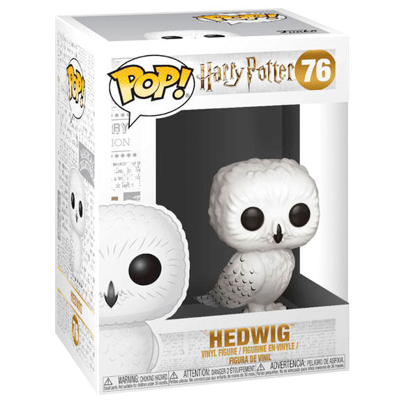 Packaging de la figurine Funko POP Harry Potter Hedwig montrant le design et la taille compacte de 9 cm