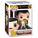 Figurine Funko POP de Freddie Mercury en tenue emblématique du concert Wembley 1986, vue de face