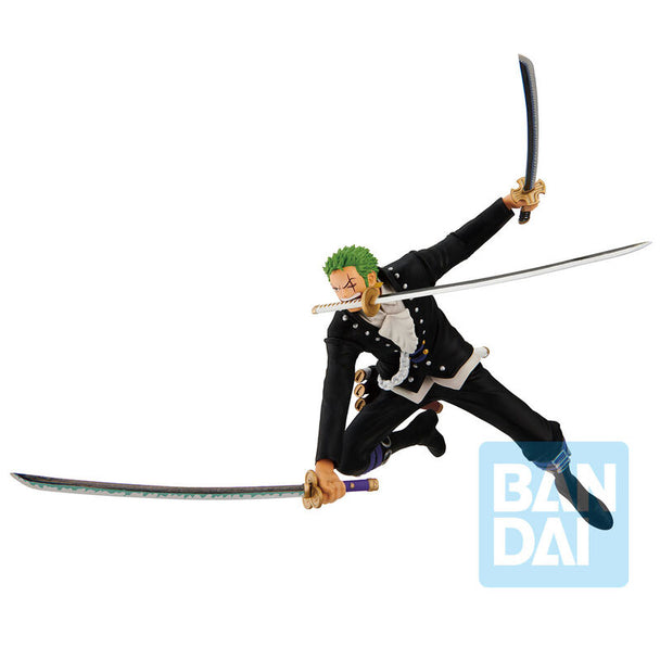 Figurine Roronoa Zoro 11cm en pose dynamique issue de One Piece Film Red par BANPRESTO