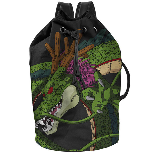 Sac à dos Dragon Ball Shenron 44cm vue de face avec design vert et motifs détaillés