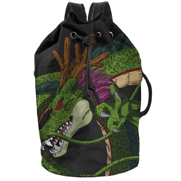 Sac à dos Dragon Ball Shenron 44cm vue de face avec design vert et motifs détaillés