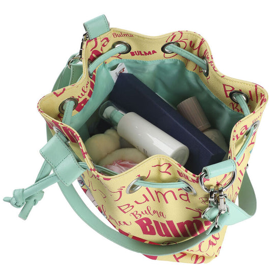 Détail du sac Bulma Dragon Ball montrant la texture et la qualité des matériaux utilisés