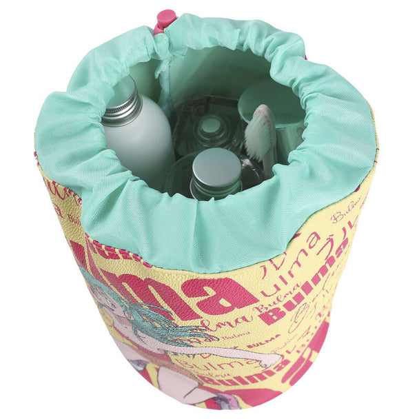 Vue latérale du vanity case Dragon Ball Bulma, pratique et compact.