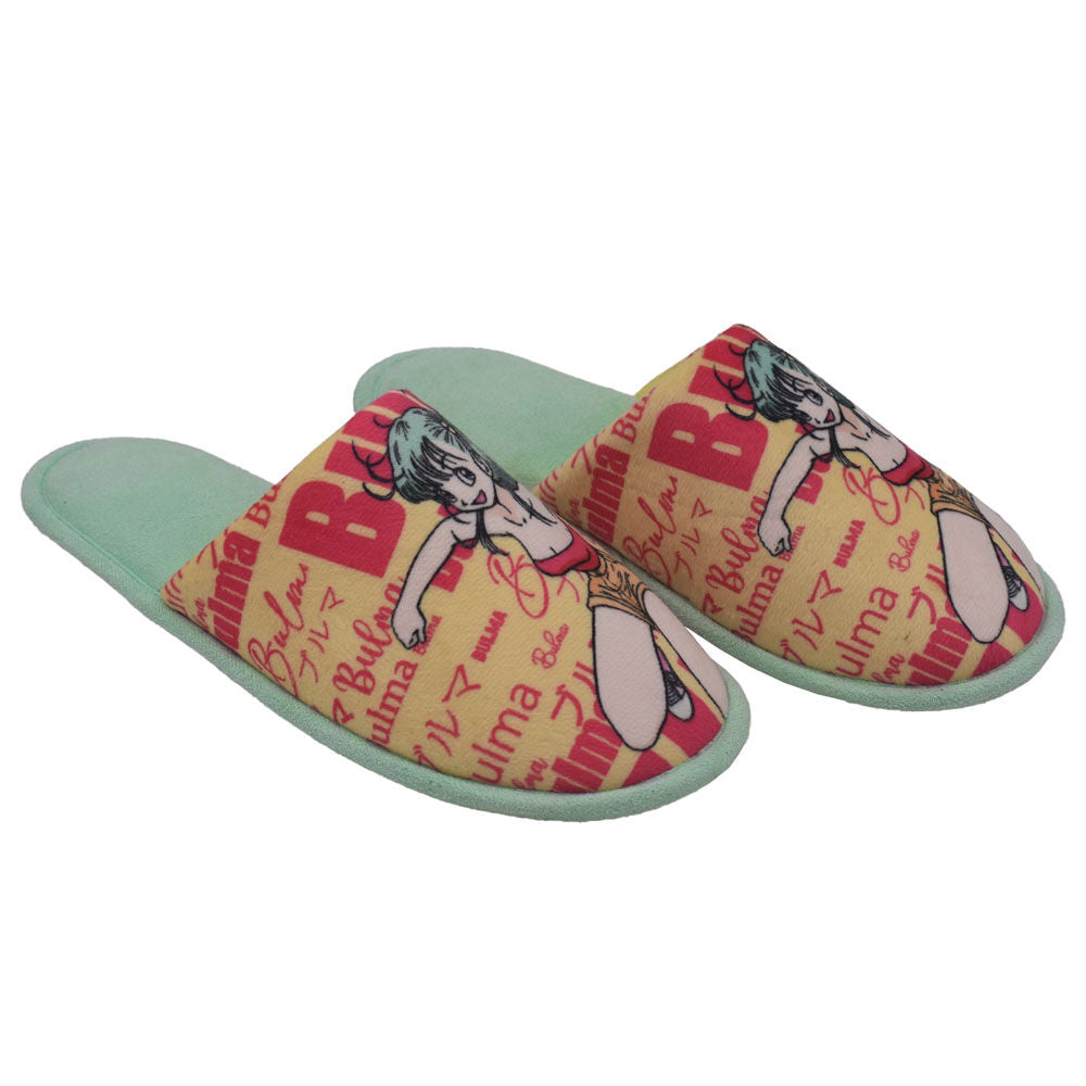 Chaussons Bulma Dragon Ball vue de côté avec design coloré et logo CYP BRANDS