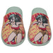 Détail des chaussons Bulma Dragon Ball montrant la semelle antidérapante et la texture douce