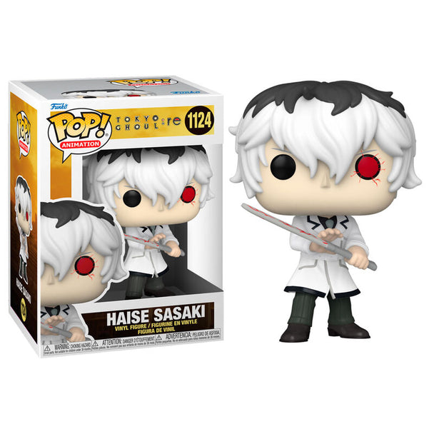 Figurine Funko POP Haise Sasaki de Tokyo Ghoul:Re vue de face avec détails précis en vinyle