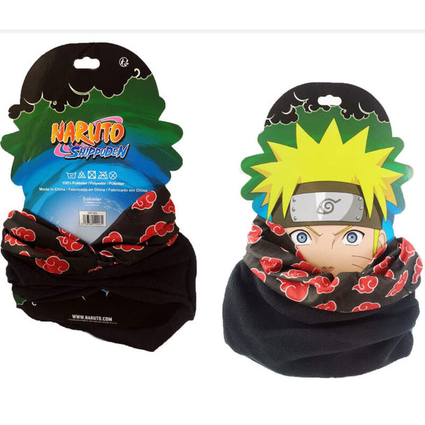 Snood Naruto officiel de la marque PIERROT, écharpe tube chaude avec design inspiré de l'anime Naruto, idéale pour l'hiver.