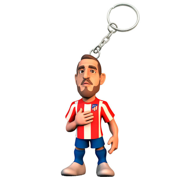 Porte-clés figurine Koke de 7 cm aux couleurs rouges et blanches de l'Atlético de Madrid, produit MINIX