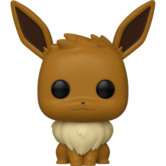 Détail de la tête de la figurine Funko POP Eevee avec ses grandes oreilles et yeux expressifs