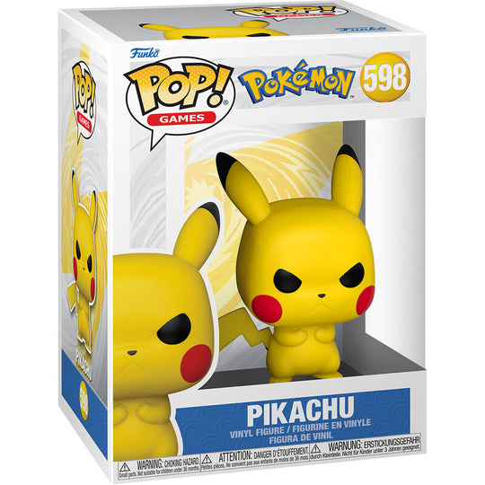 Packaging officiel Funko POP de la figurine Pikachu Pokémon avec logo et design attractif