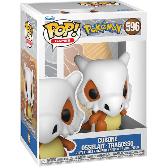 Boîte cadeau Funko POP Pokémon Cubone montrant les détails et le design officiel de la figurine