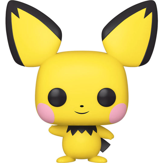 Vue latérale de la figurine Funko POP Pichu montrant les détails précis et les couleurs vives