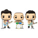 Pack de trois figurines Funko POP Rocks Blink 182 montrant les détails uniques de chaque personnage