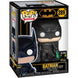 Détail de la figurine Funko POP Batman 1995 avec son design vintage et sa boîte collector