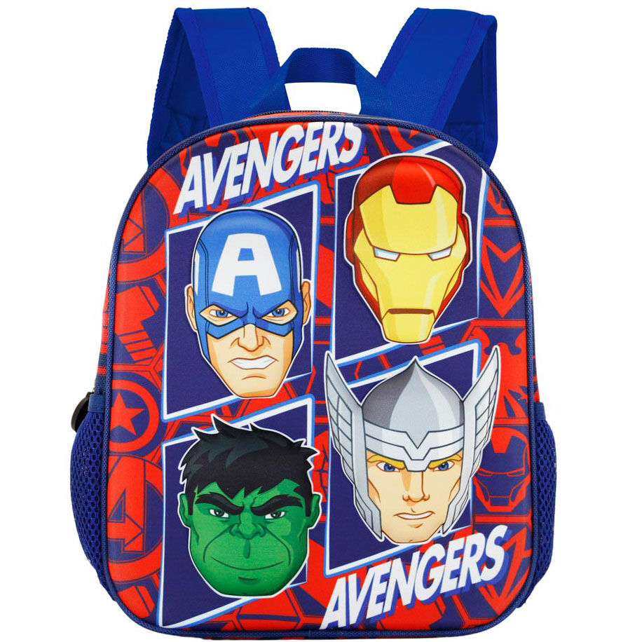 Image du sac à dos Marvel Avengers porté par un enfant, montrant son confort et sa taille adaptée.