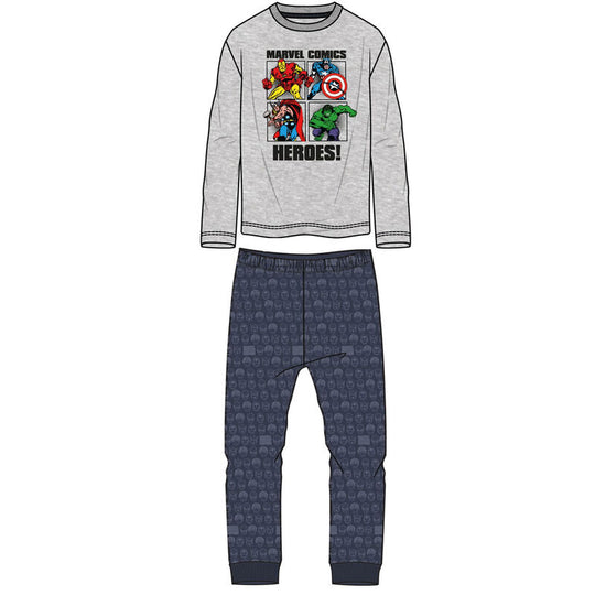 Pyjama Marvel Avengers en coton 100% pour enfants, taille 6 à 12 ans, présenté dans sa boîte d'origine.