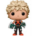 Vue rapprochée de la figurine Funko POP Katsuki Bakugo, montrant les détails du personnage emblématique de My Hero Academia.