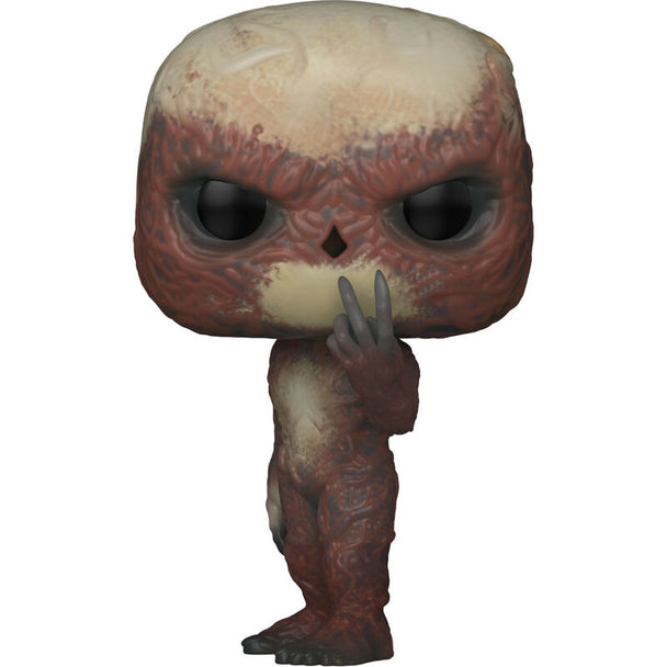 Figurine Funko POP Vecna Pointing de Stranger Things en vinyle, vue de face dans sa boîte vitrine